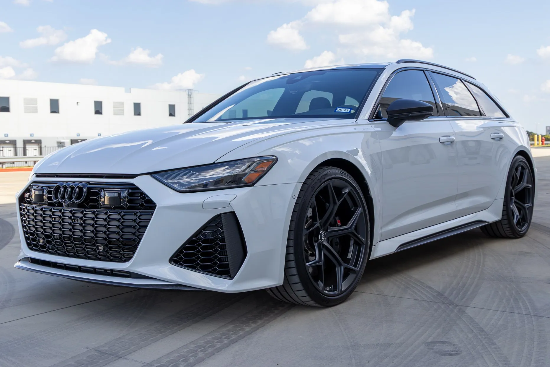 2025 Audi RS6 Avant Performance finished in Glacier White Metallic listed for sale