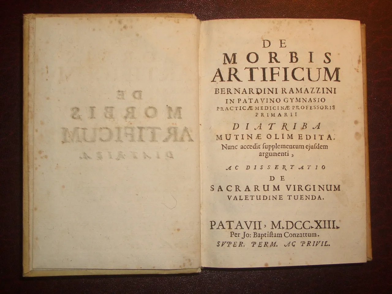 De Morbis Artificum Diatriba historical text establishing occupational medicine principles