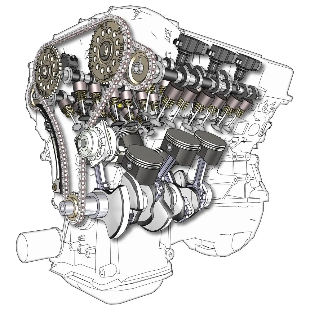 Detailed explanation of V6 engine design, history, and automotive applications