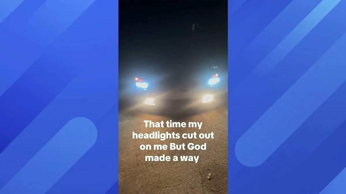 Florida woman uses dollar store lights to fix broken BMW headlights in viral TikTok video