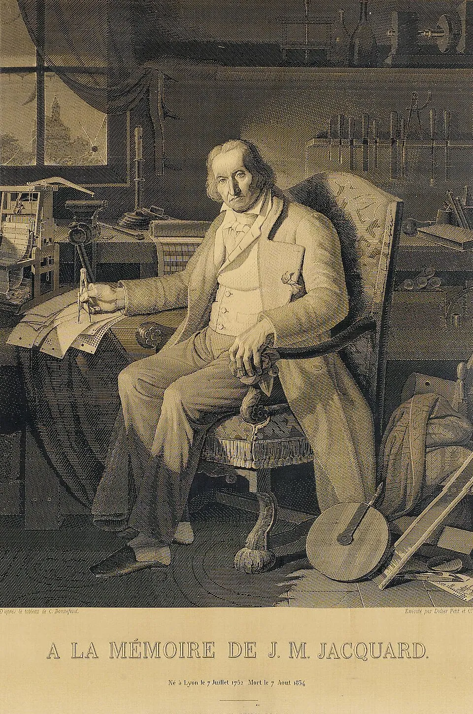 Jacquard machine and its punch cards transformed textile manufacturing and inspired modern computing