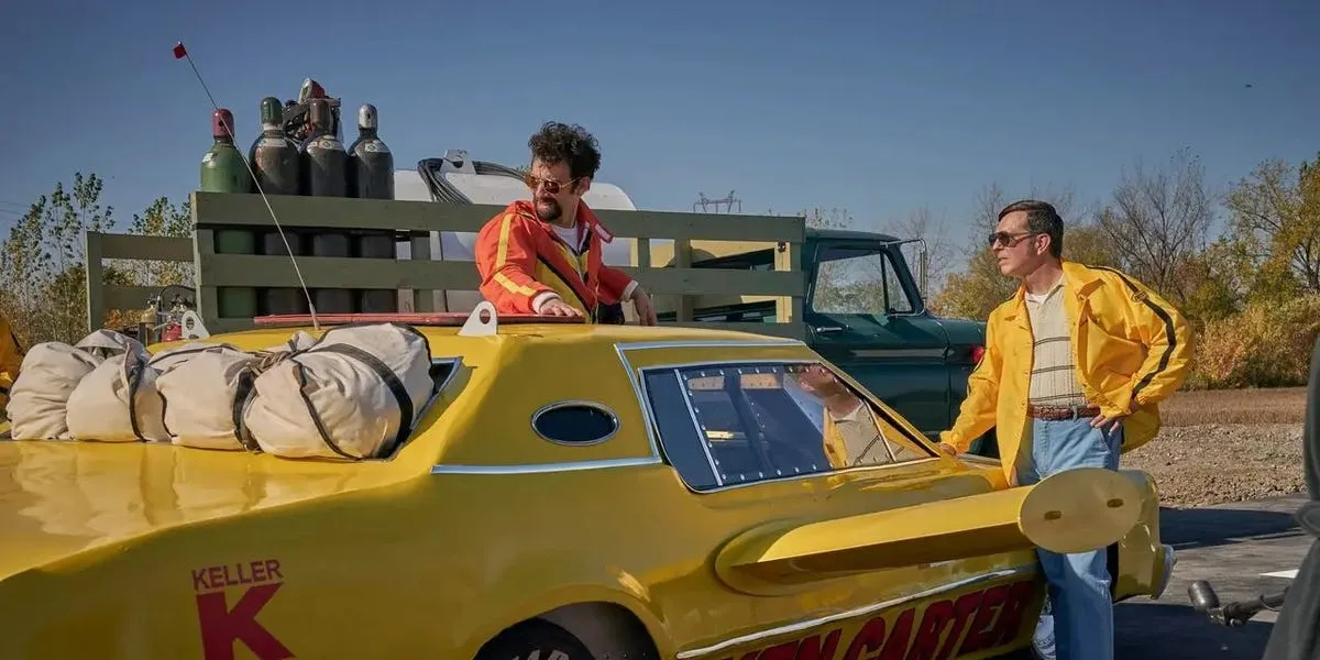 Jay Baruchel stars as Canadian daredevil Ken Carter in the new tragicomic film The Stunt Driver