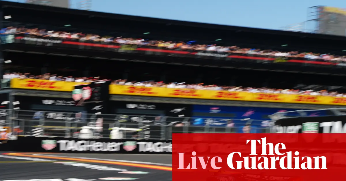 Lando Norris celebrates securing pole position at the Spanish Grand Prix ahead of Kimi Antonelli