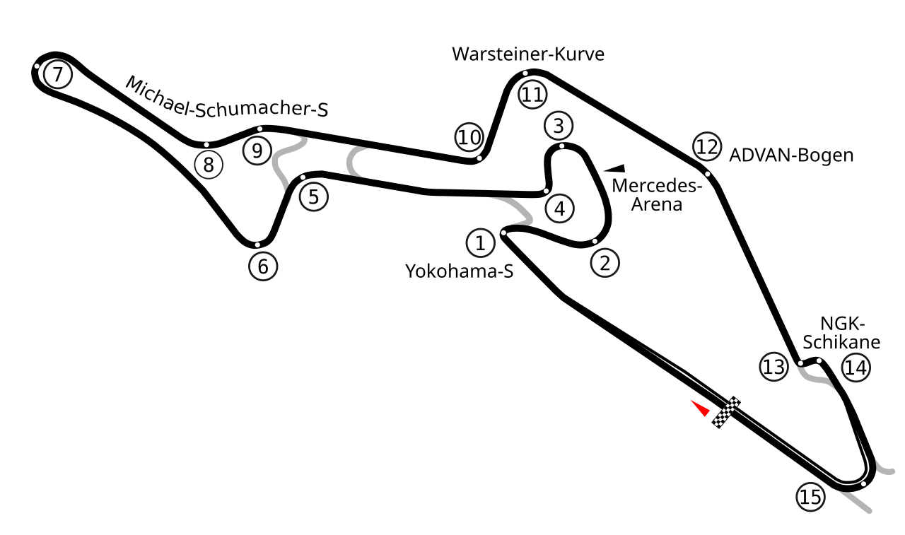 Lewis Hamilton celebrates victory at the 2011 German Grand Prix at the Nuerburgring