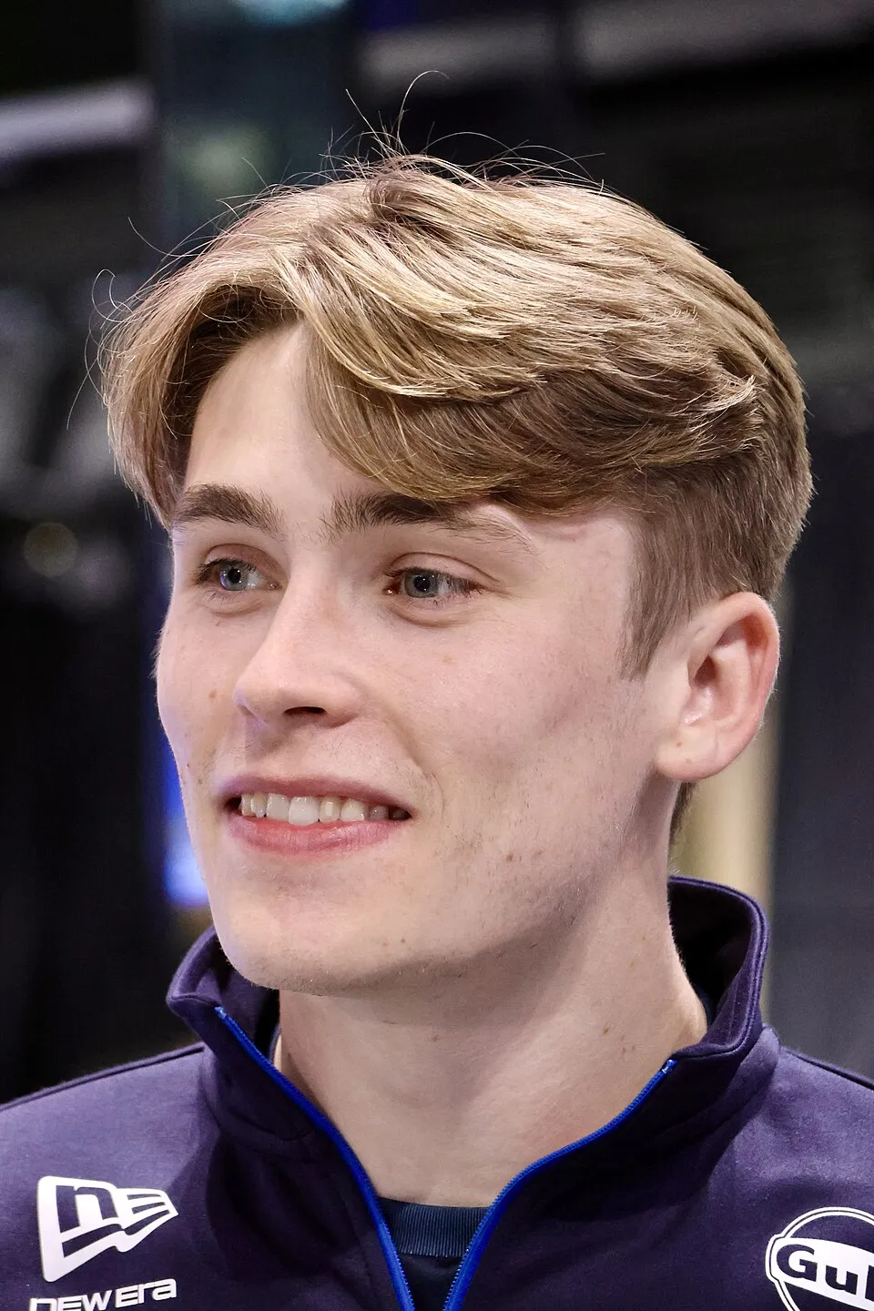Luke Browning focused and ready for action in the Williams Formula One paddock