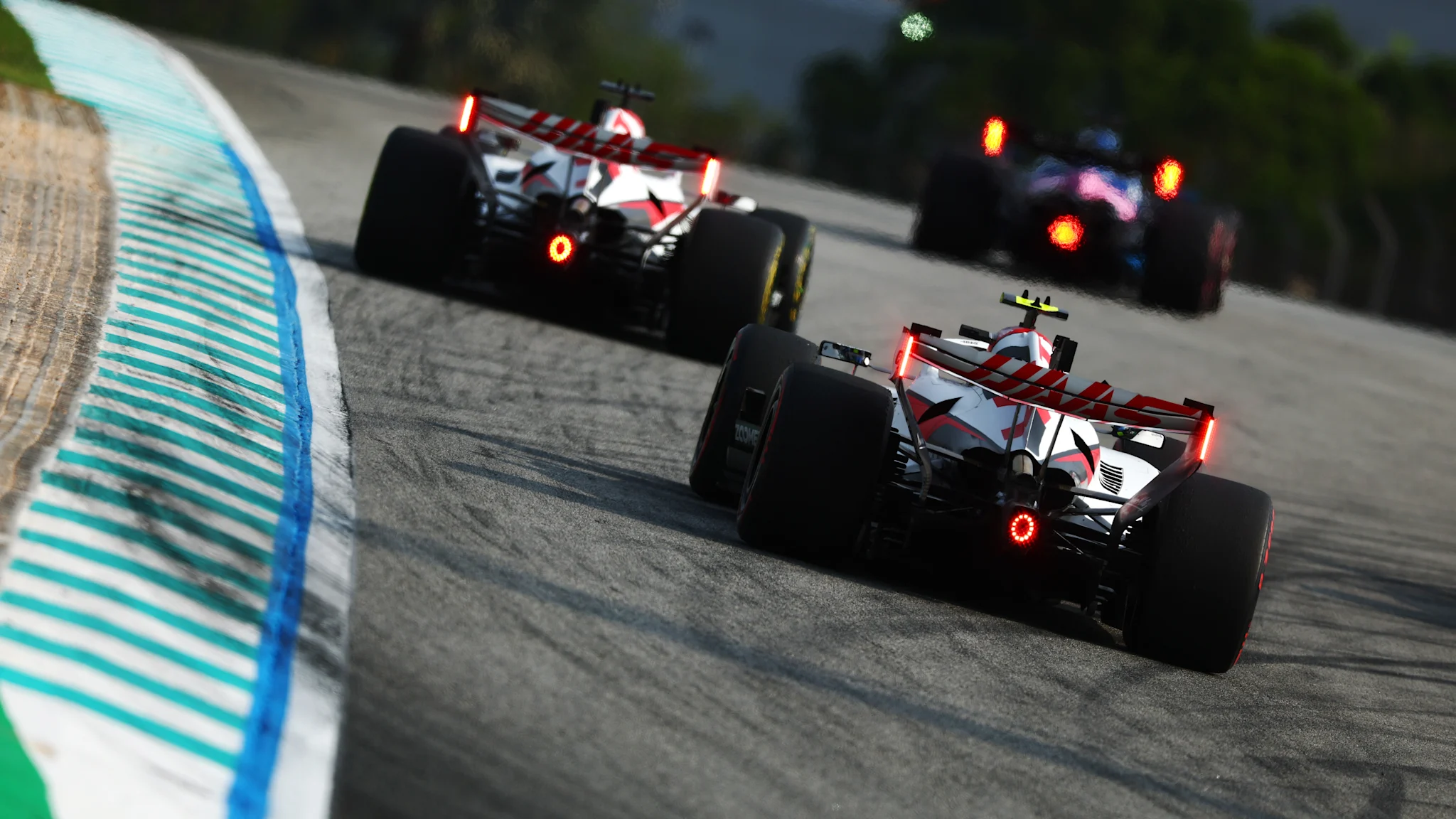 Max Verstappen navigates the Sepang circuit during practice ahead of the Grand Prix