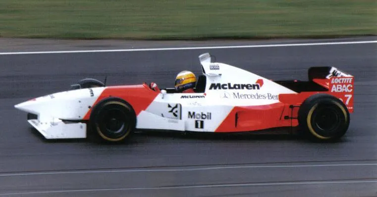 McLaren MP4/10 race car showcasing radical 1995 Formula One engineering