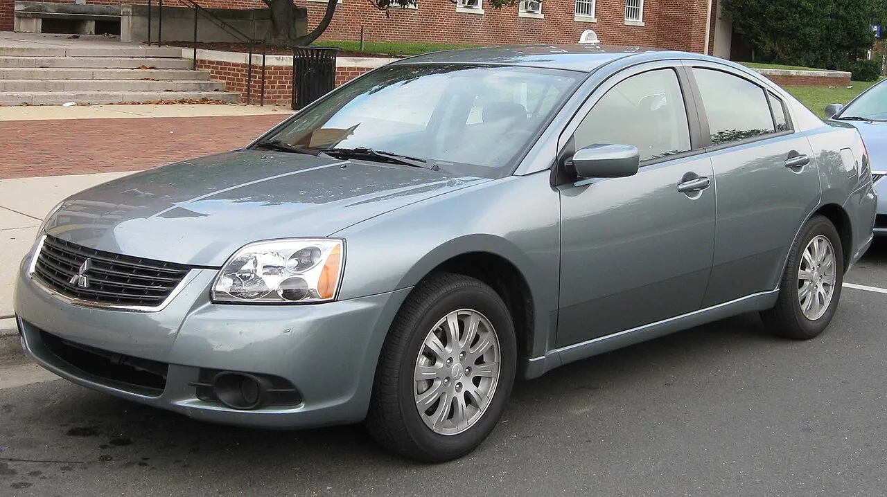 Mitsubishi Galant history spanning nine generations of production from 1969 to 2012