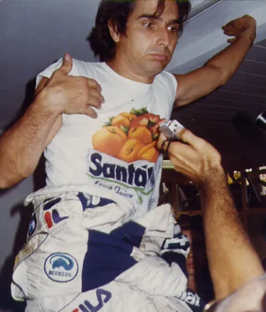 Nelson Piquet winning the historic 1983 Formula One World Championship with Brabham