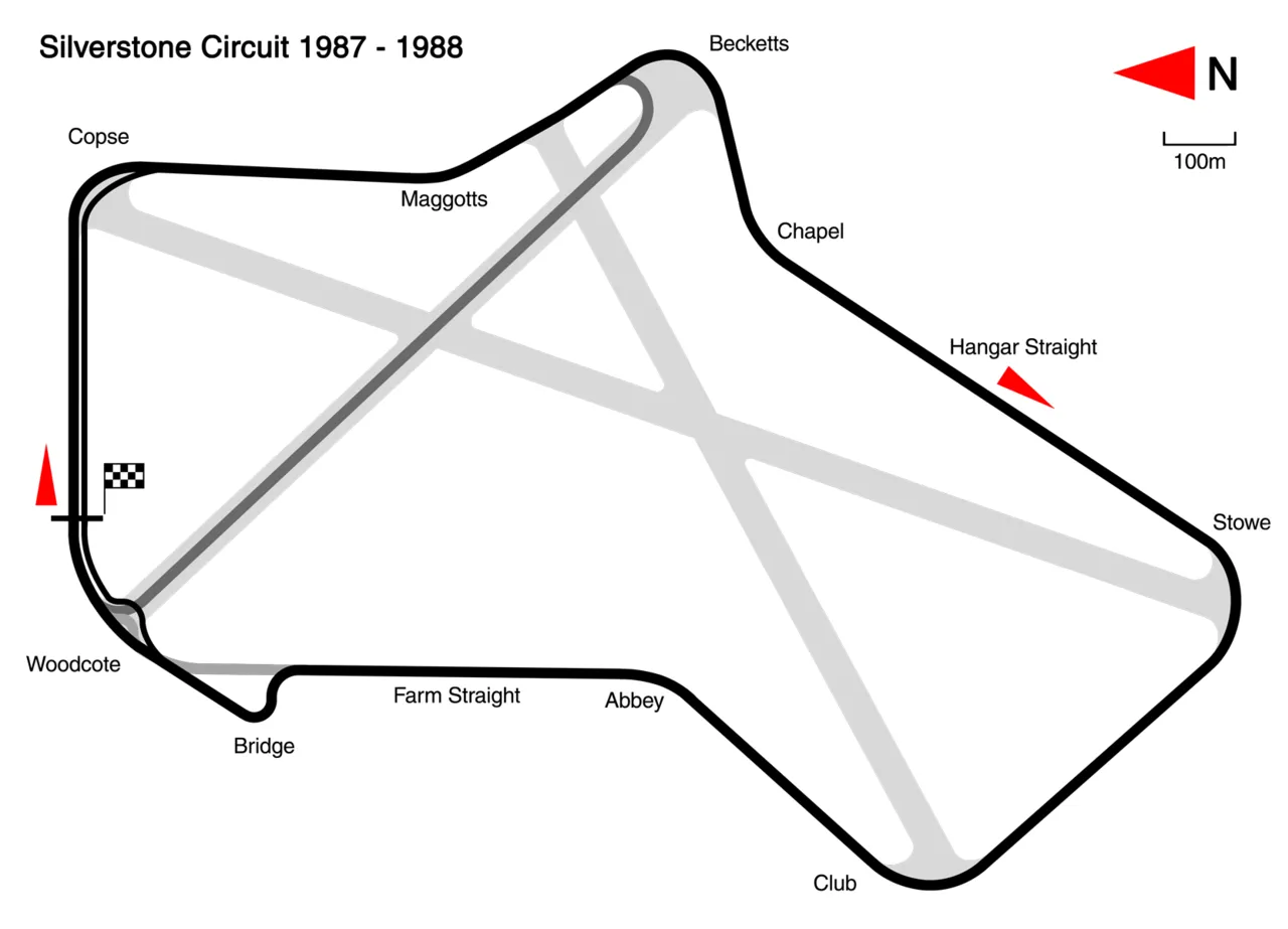Nigel Mansell celebrates his memorable victory at the 1987 British Grand Prix at Silverstone
