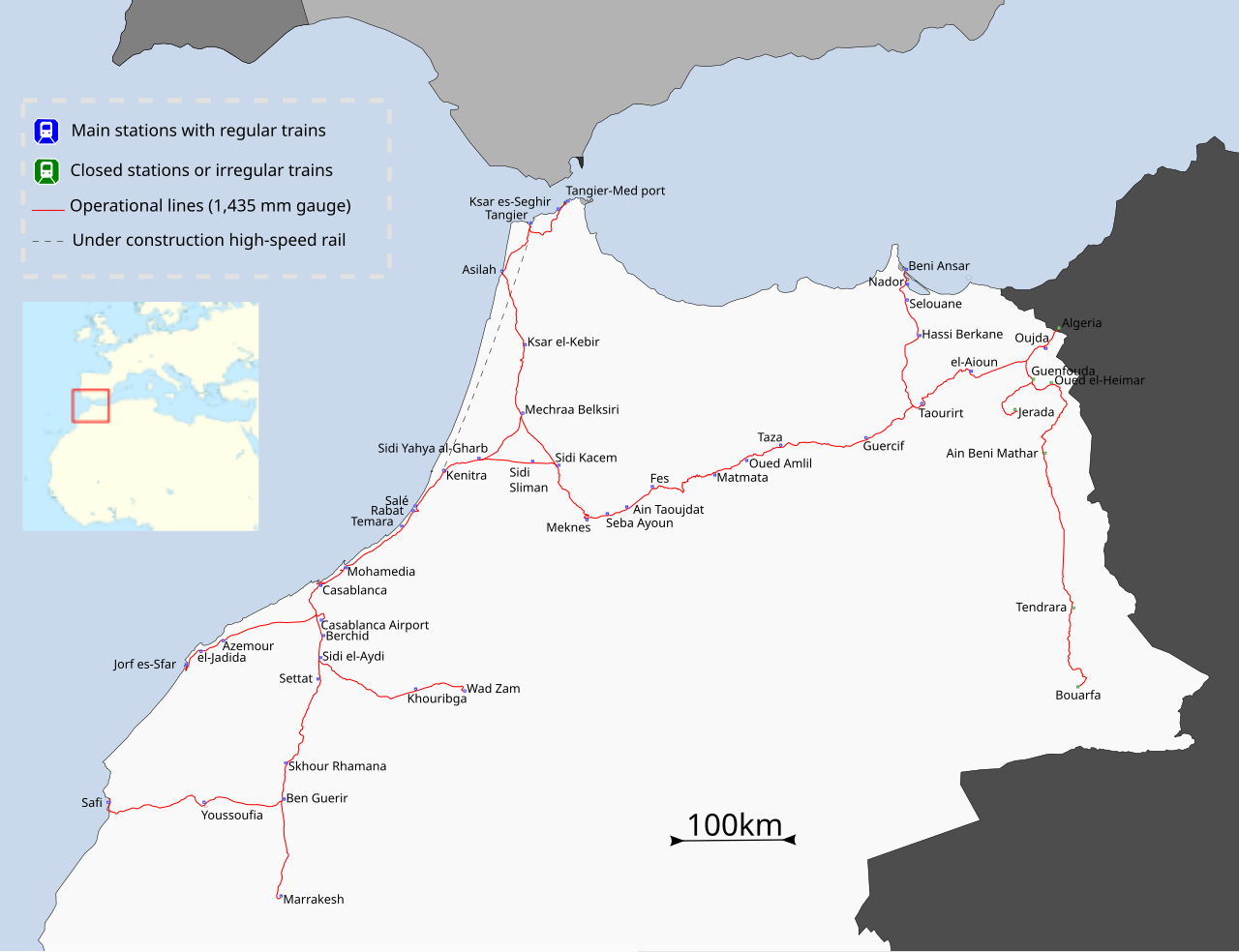 ONCF high-speed rail network transforming passenger and freight transport across Morocco