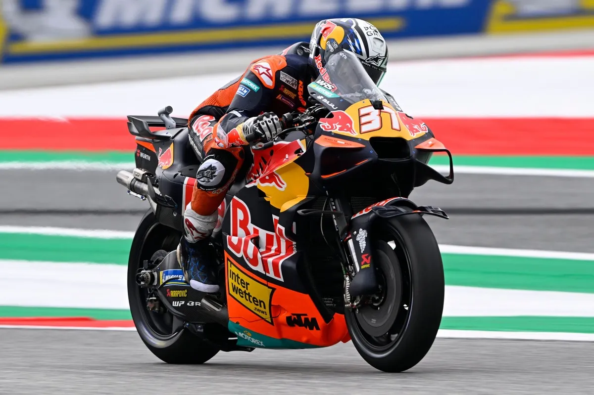 Pedro Acosta leads KTM's charge during practice at the MotoGP Austrian Grand Prix at Red Bull Ring