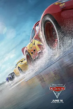 Lightning McQueen confronts high-tech rookie rivals in Pixar's emotional sports film Cars 3