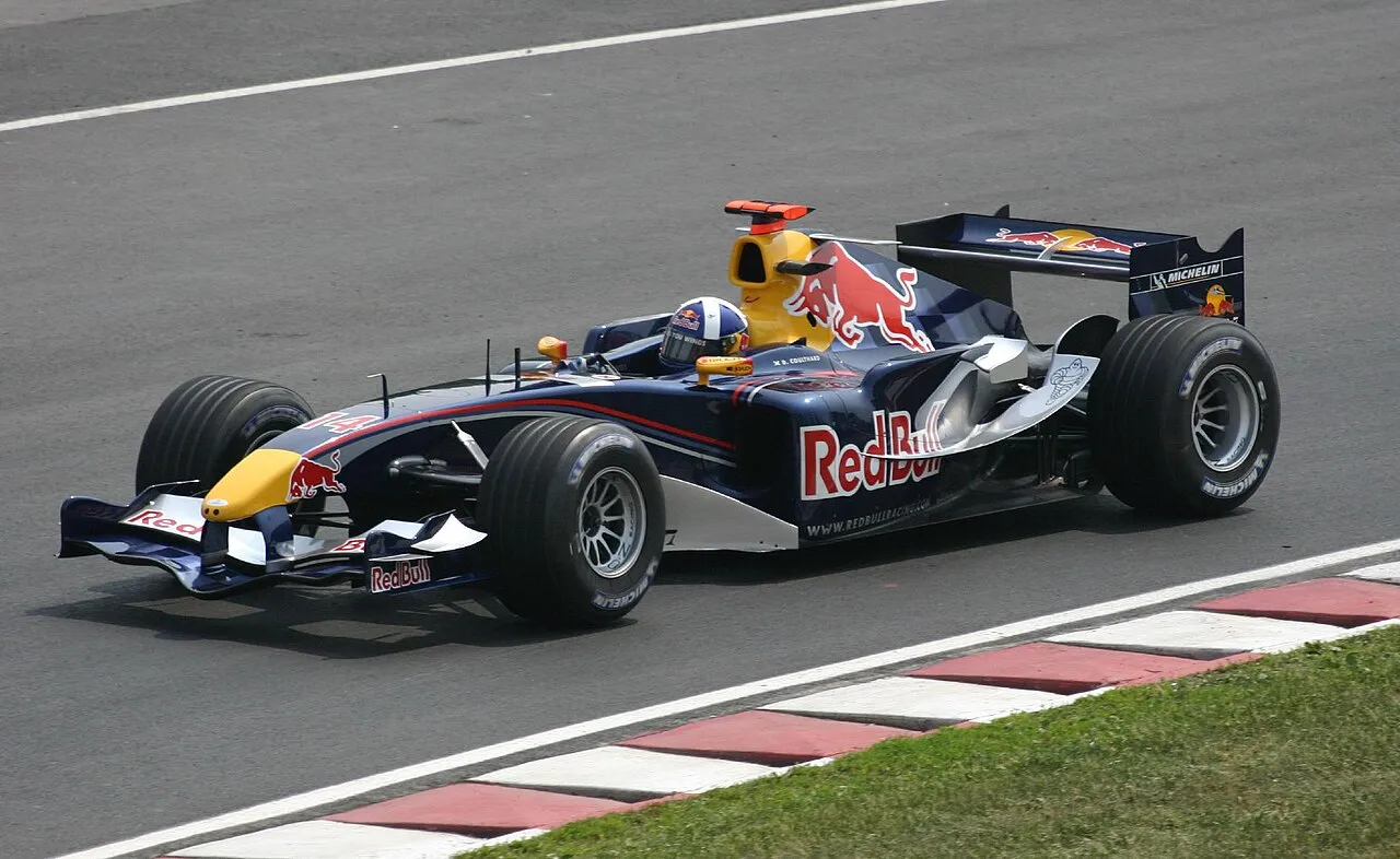 Red Bull RB1 racing on track during the 2005 Formula One World Championship