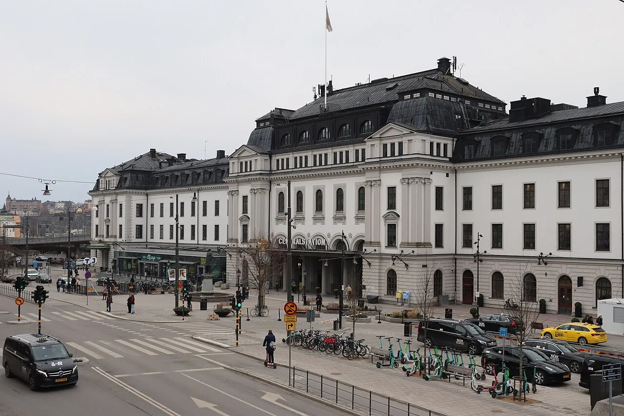Stockholm Central Station bustling with passengers and daily commuters in Sweden