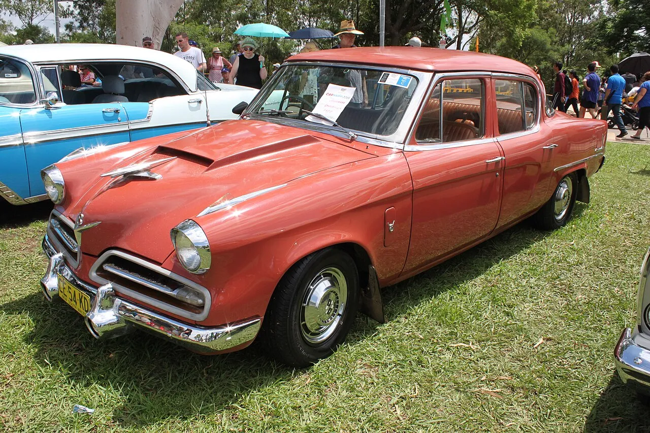 Vintage Studebaker Land Cruiser classic automobile on display