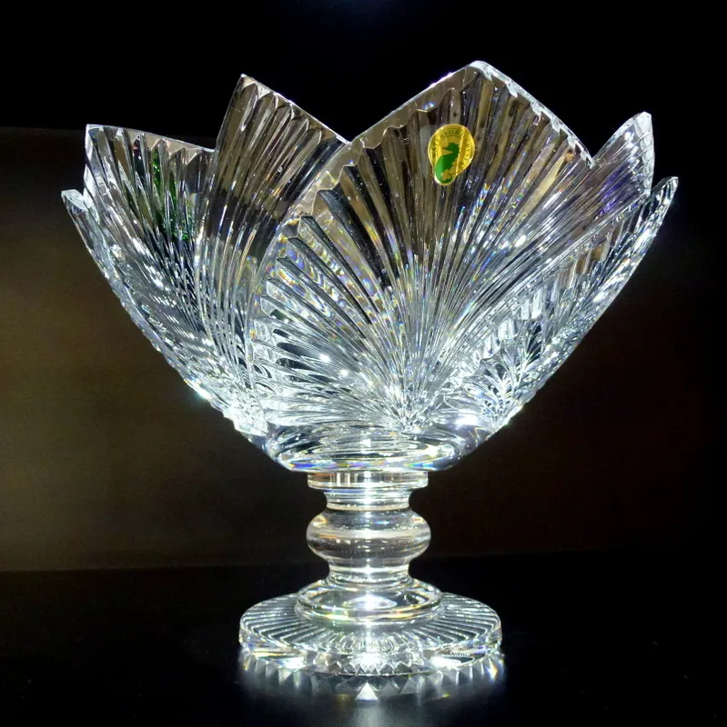 Handcrafted Waterford Crystal vase showcasing precision cut glass design