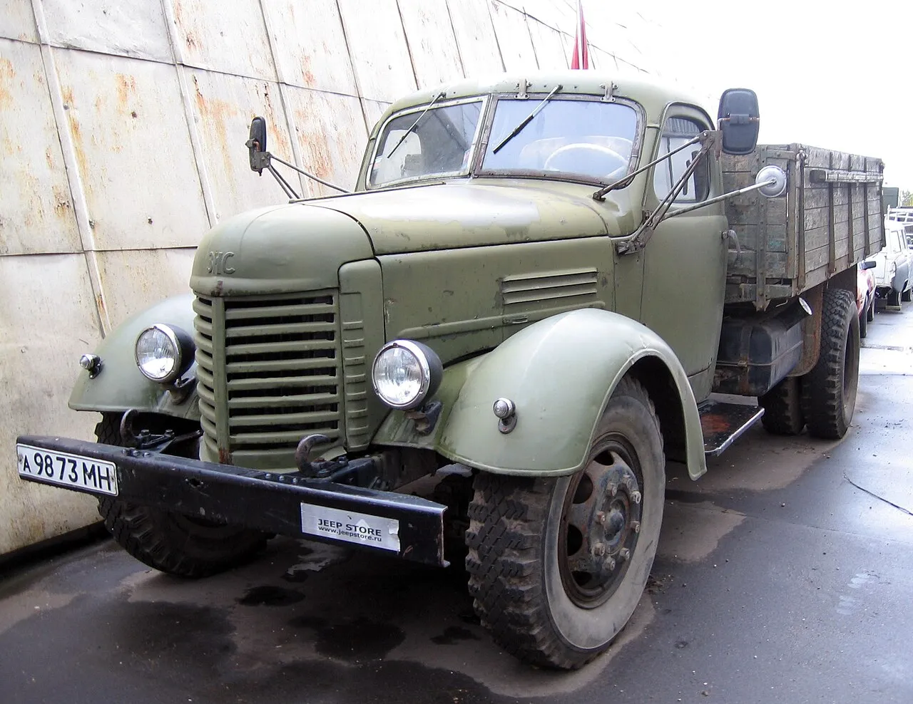 ZIS-150 Soviet truck standing as a historic symbol of mid-century industrial transport